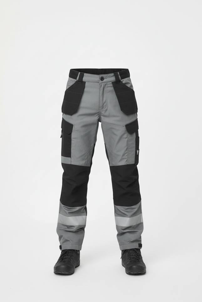 Pantalon Cargo Gris Noir Multipoches Enfant Décontracté - Multicolore Polyester - vue 3