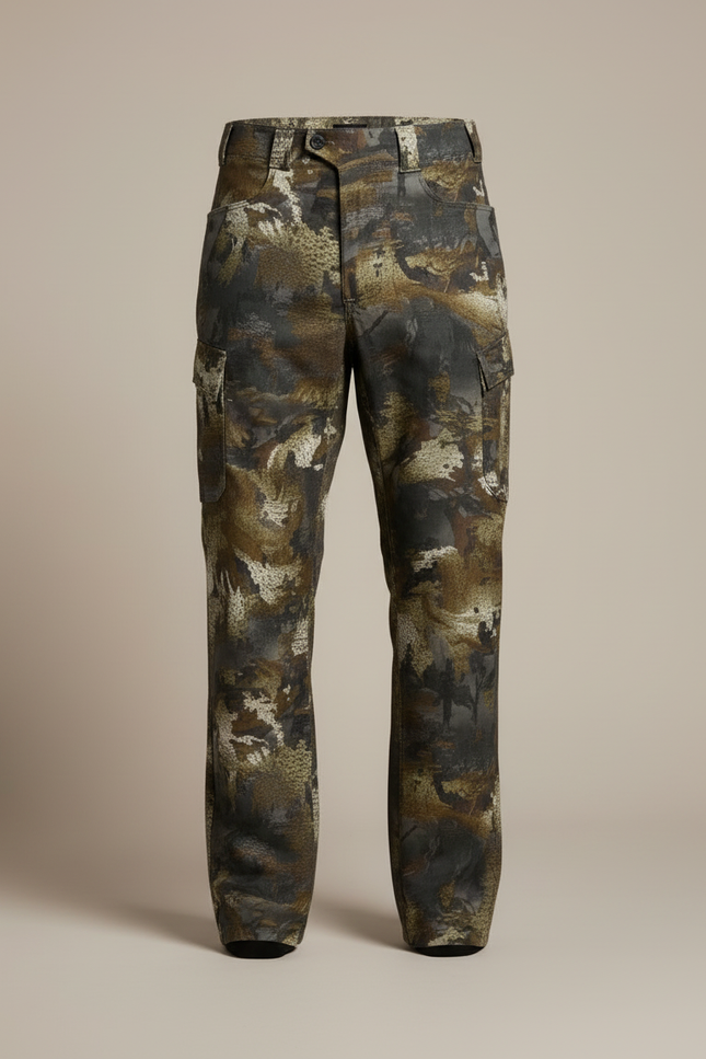 Pantalon Cargo Camouflage Chasse Ample Résistant Polyester - Multicolore - vue 3
