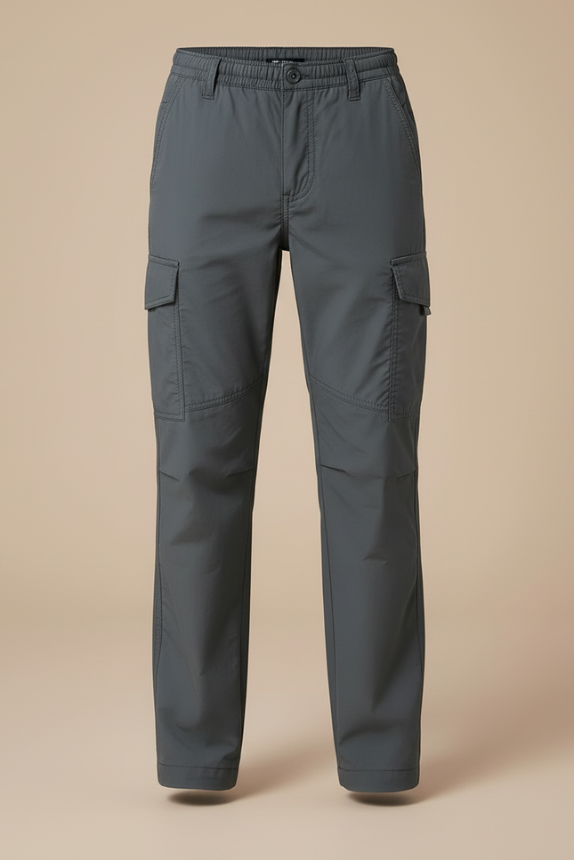 Pantalon Cargo Gris Décontracté Léger Multipoches Garçon - Polyester - vue 3