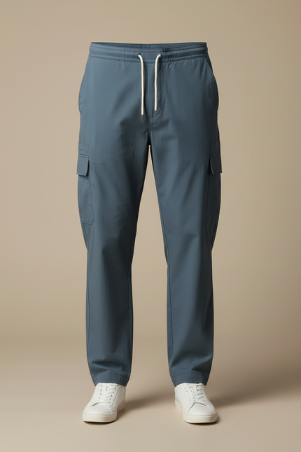 Pantalon Cargo Polyester - Bleu - vue 3