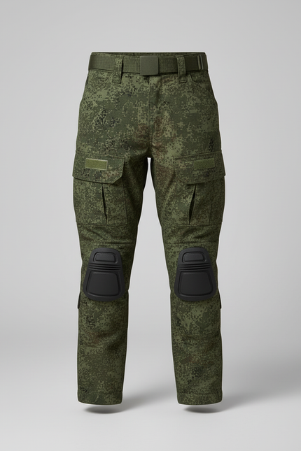 Pantalon Cargo Militaire Camouflage Vert Garçon Tactique - Toile - vue 3