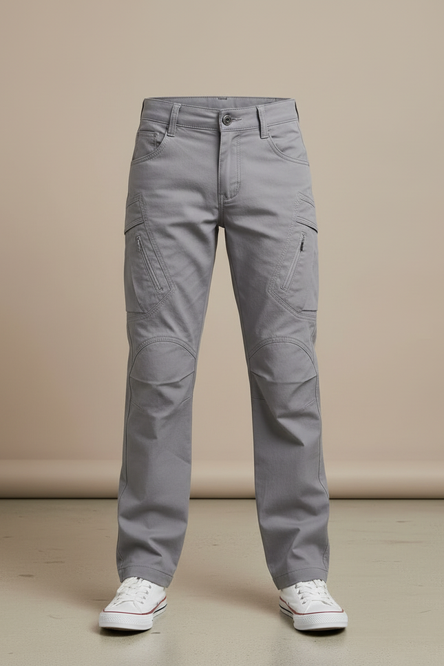 Pantalon Cargo Gris Enfant Renforcé Multi-Poches - Gabardine - vue 3