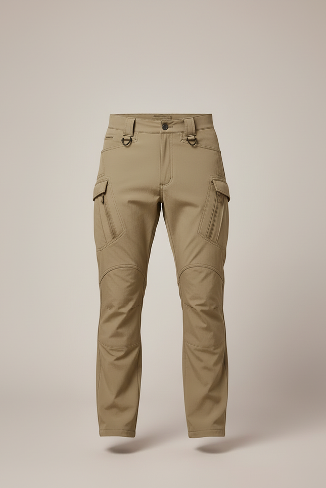 Pantalon Cargo Beige Tactique Homme Coupe Droite - Polyester - vue 3