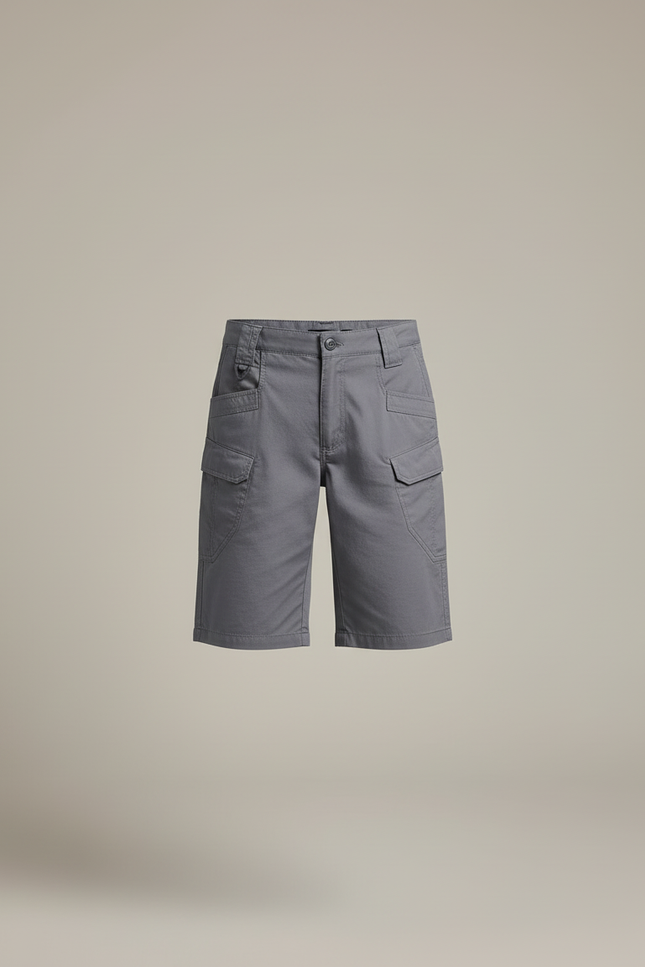 Pantalon Cargo Gris Enfant Tactique Multipoches Slim - Toile - vue 3