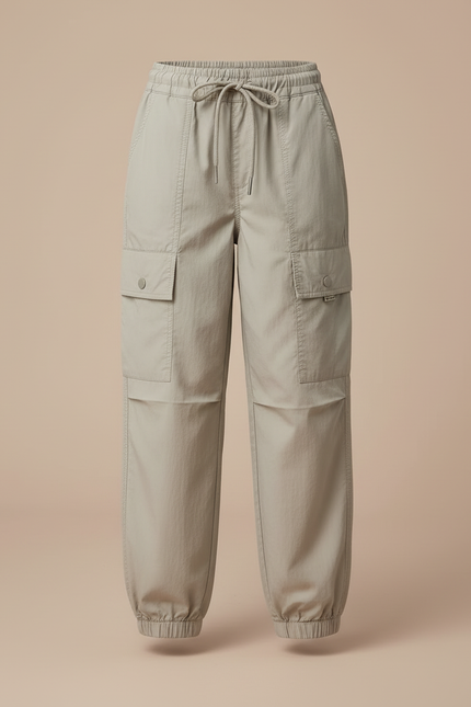 Pantalon Cargo Beige Ample Léger Poches Enfant - Polyester - vue 3