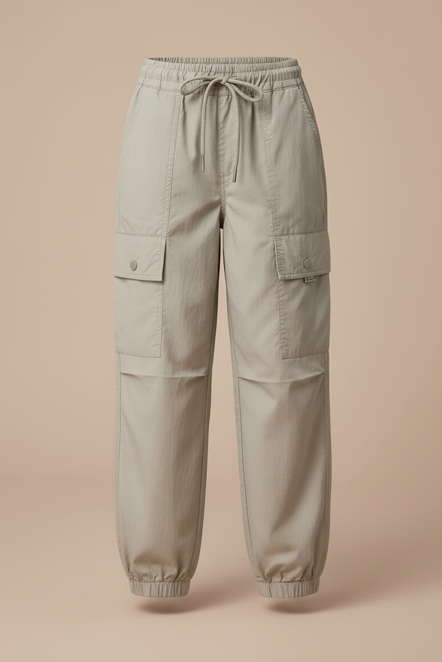 Pantalon Cargo Beige Ample Léger Poches Enfant - Polyester - vue 3