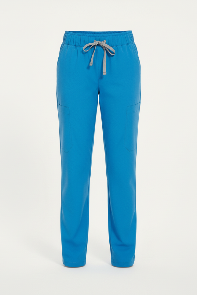 Pantalon Cargo Bleu Cordon Ample Enfant - Polyester - vue 3
