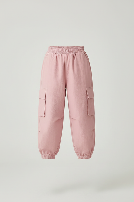 Pantalon Cargo Rose Ample Léger Enfant Décontracté - Coton - vue 3