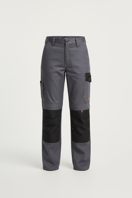 Pantalon Cargo Gris Enfant, Multi-Poches, Robuste, Décontracté - Toile - vue 3